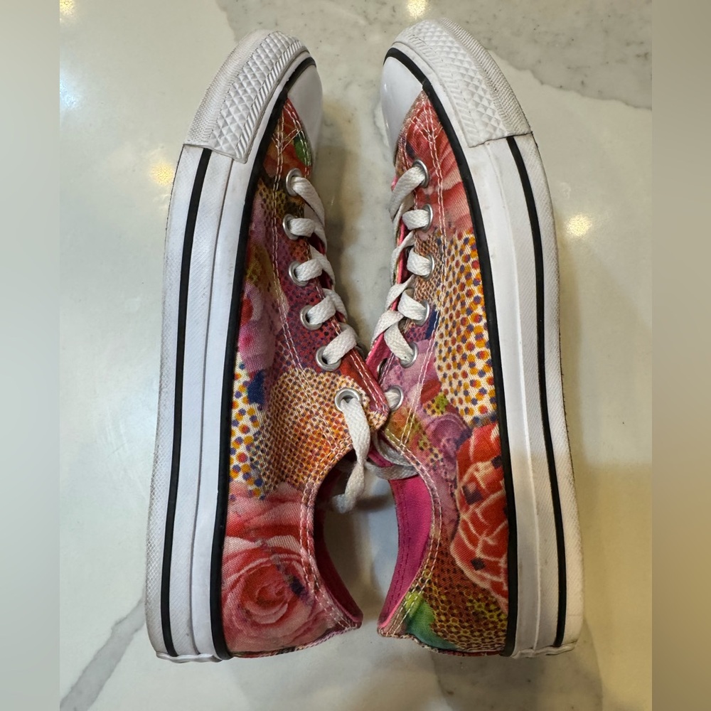 Converse Chuck Taylor “Digital Ox” Wmn’s Size 8 All-Star Floral Low-Top Sneakers - Picture 11 of 13